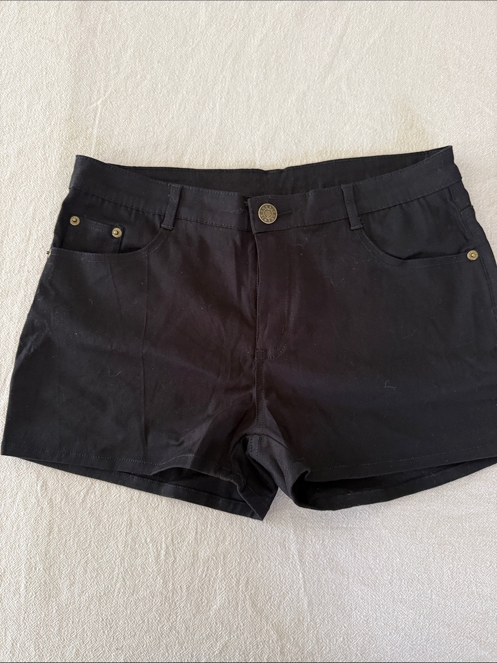 Black Women's Cotton Blend Shorts